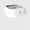 White electronic device with a brand logo on a light gray background