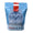 Cat litter package with a blue bag and red handle, featuring a cat's face on the front.