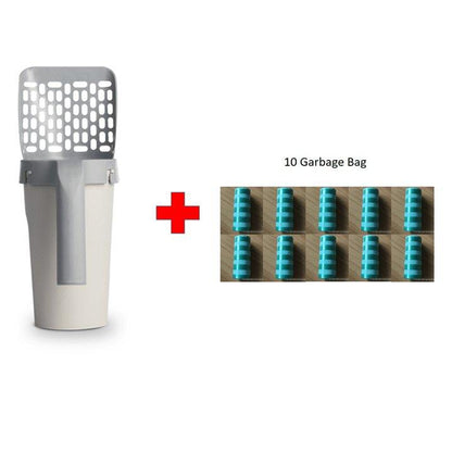 Pet waste bag dispenser with 10 garbage bags on a white background