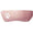 Pink pet muzzle with a paw print design on a white background