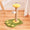 Cat tree with dimensions on a wooden floor