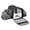 Pet carrier with open lid on a white background