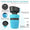 Foldable water bowl with features highlighted on a white background