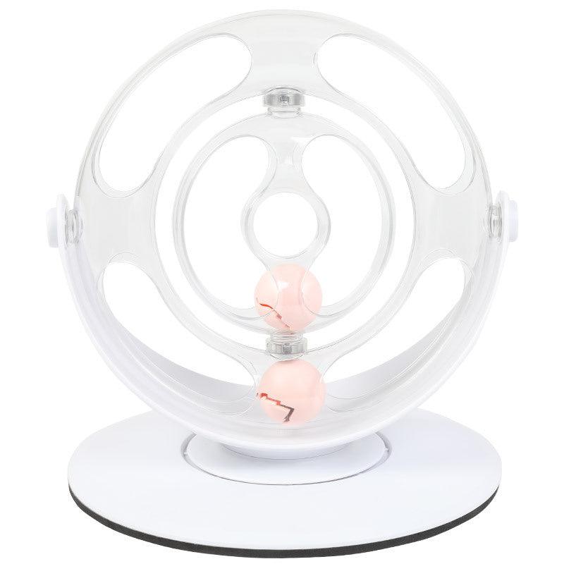 Clear ball with pink balls inside on a white background