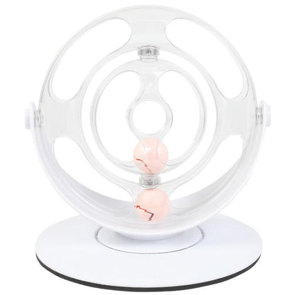 Clear ball with pink balls inside on a white background