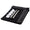 Black mesh bag with white silicone straws and metal straws on a white background