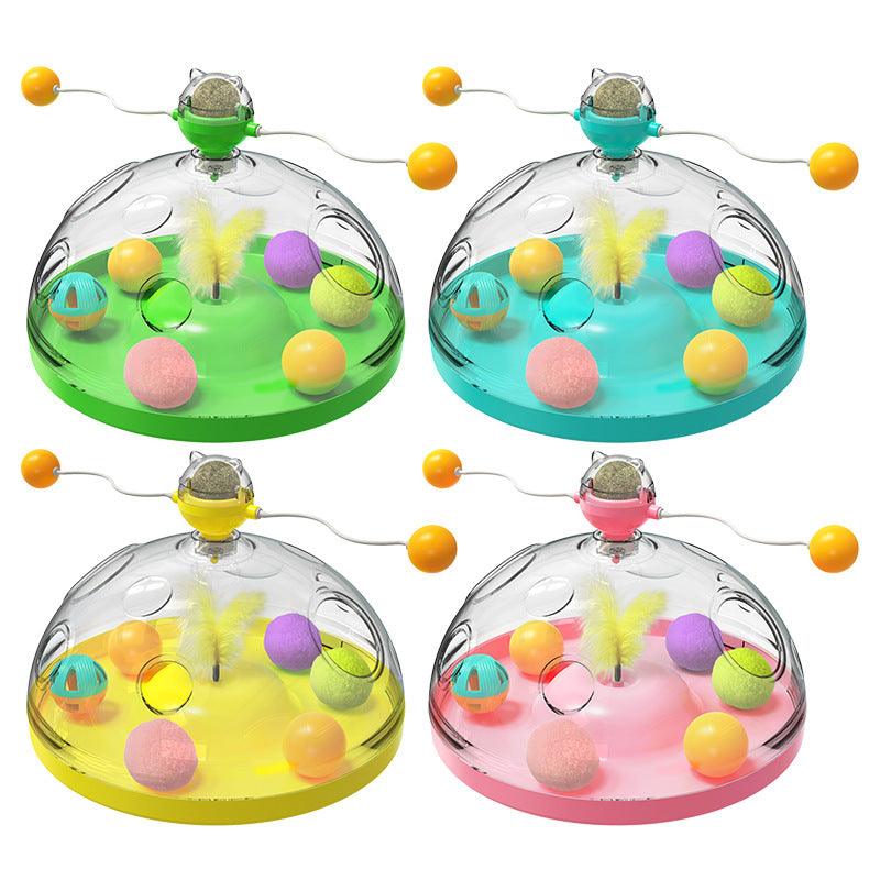 Colorful molecular model set on a white background