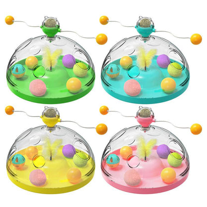 Colorful molecular model set on a white background